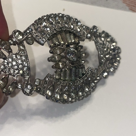 Vintage Art Deco Early Coro Paste Crystal Geometric Brooch - Picture 3 of 5